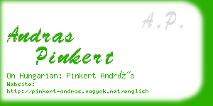 andras pinkert business card